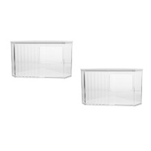 2Pièces Bac Sable Hamster Transparent ABS Double Usage Toilette Bain