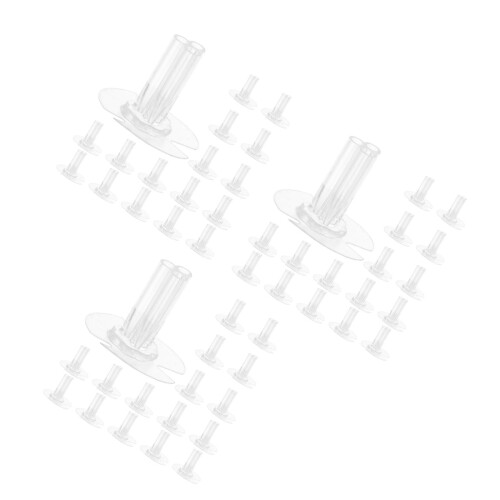 90Pièces Support Tiges Fleurs Transparent Autocollant Stable