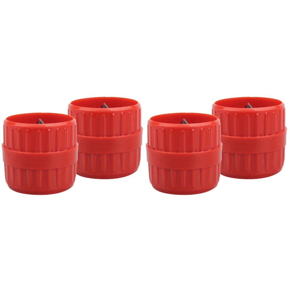 Photos - Other Hand Tools 4Pcs Red Copper Pipe Deburring Tool Plastic Handle Spring Steel