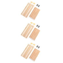 3St Potlooddoos Met 12 Kleuren Kleurpotloden Beige Voor School