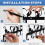 Cat Wall-Mounted Key Holder, 6 Black Hooks, Decorative, for Entryway, Kitchen, Office, Bathroom, Storage 3