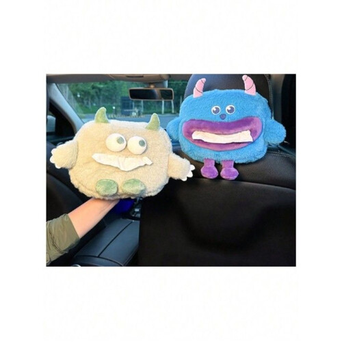Hanging car tissue box, creative cartoon design, portable multifunctional car decoration 1