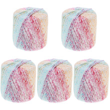 5Rolls Multi Gradient Cotton Yarn Thick Soft Yarn for Knitting Clothes