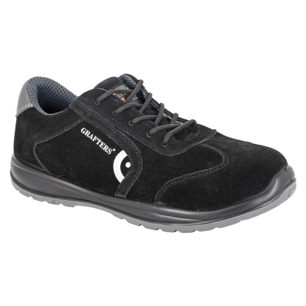 (13 Uk, Black) Grafters Mens Suede Safety Trainers 5063703687386