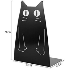 Bookends - Unspecified - Cute Cat - Metal - Black - 14x20.5x10.5cm