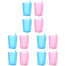 12St Baby Drinkbekers Met Antivall Rietje in Candy Kleuren