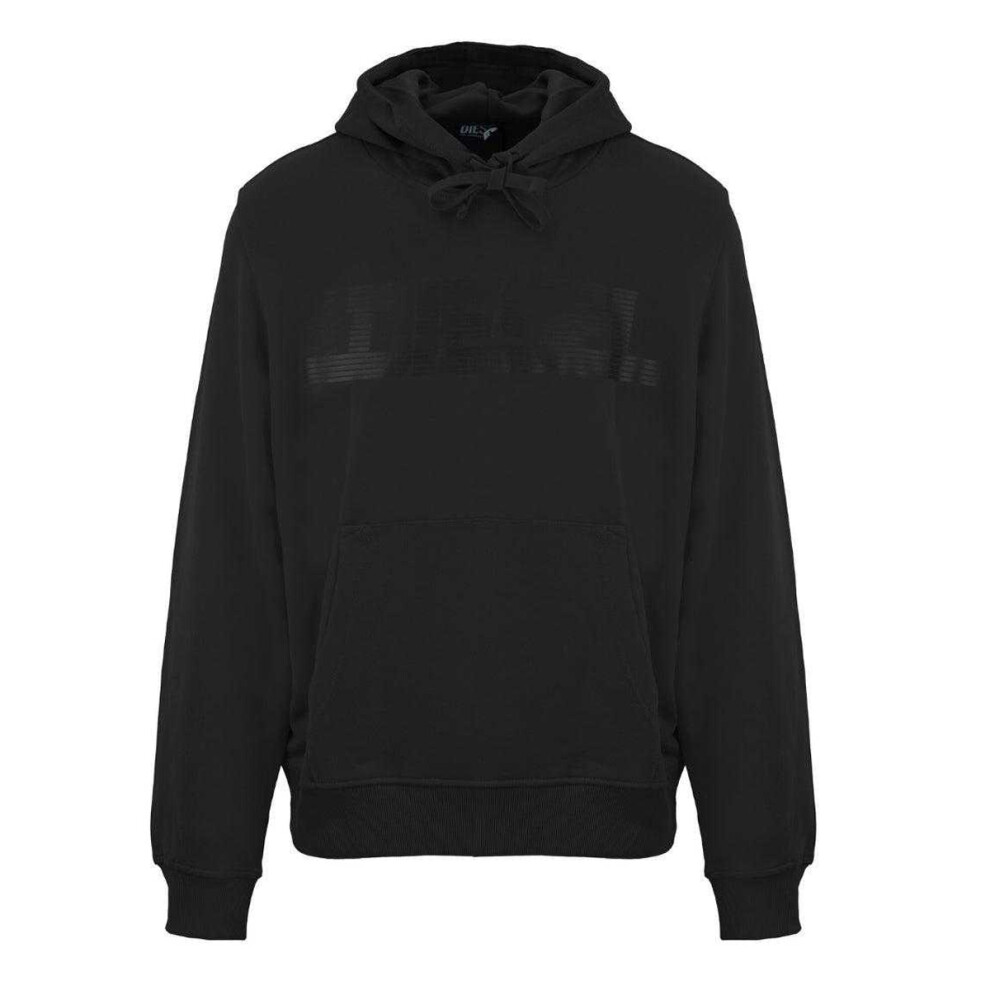 Diesel (Xl, ) Mens Monotone Logo Hoodie Black