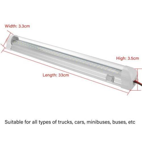 12V-85V Λευκό εσωτερικό φωτιστικό οροφής LED για φορτηγό, τροχόσπιτο, ρυμουλκούμενο 1
