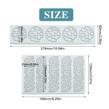 Silicone Mold - Unspecified - 2 Pieces - Lace - Non-stick - Reusable