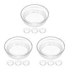 12Pcs White Glass Pitcher Lid Silicone Water Cover