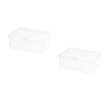 2St Transparante Plastic Opbergdoos Met Scharnierend Voor Hobby