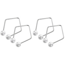 4Pcs Silver Facial Tools Metal Dimple Maker Face Exerciser Trainer