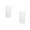 2Pcs Clear Decorative Pet Vase Fluted Unbreakable Modern Flower Vase 1