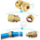 Set van 4 messing waterslangkoppelingen, 1/2 en 3/4 inch buitendraad 4