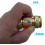 Set van 4 messing waterslangkoppelingen, 1/2 en 3/4 inch buitendraad 5