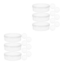 20Pièces Boîte Ronde Rangement Bijoux Transparent