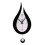 HOMYL Pendulum Wall Clock - Black - 30 cm - Silent - Decorative for Kitchen 2