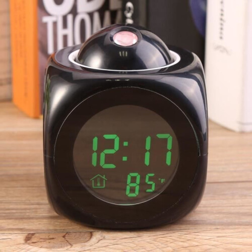 Alarm clock - LED projection - Temperature display - Alarm with snooze function - Contemporary design 1