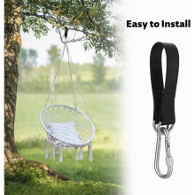 Swing Fixing Kit - Black - Tear-Resistant Nylon Straps - 200 kg Capacity - Easy Assembly