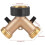 Dubbele kraanaansluiting - Kraanadapter - Messing - 3/4" - Tuinafsluiter 2