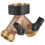 Dubbele kraanaansluiting - Kraanadapter - Messing - 3/4" - Tuinafsluiter 4