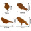 Garden decoration - Not specified - Metal birds - Rust effect - 4 pieces - Various sizes 2