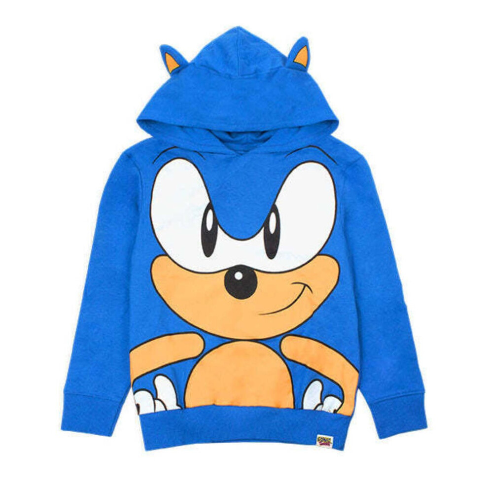 Sonic The Hedgehog (4-5 Years, ) Boys 3D Ears Hoodie Blue