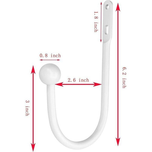 2pcs-16CM U-shaped curtain hooks, fixed curtain storage, multi-purpose hooks for home tiebacks 1