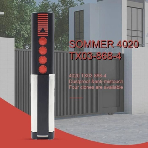 Remote control - SOMMER - 4020 TX03-868-4 - 4 channels - Scrolling code - White 2