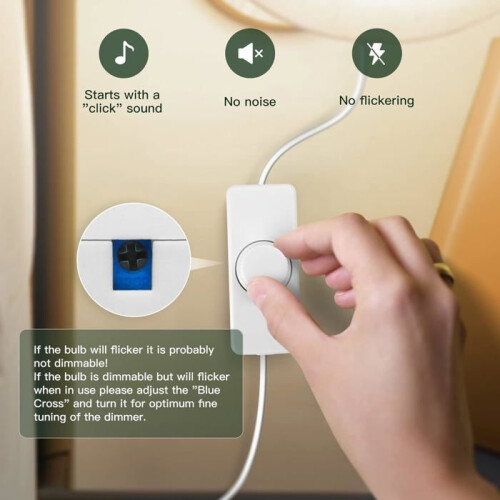 3W-100W LED Dimmer Switch and Rotary Dimmer 220-240V with Dimmable Smart Button 1
