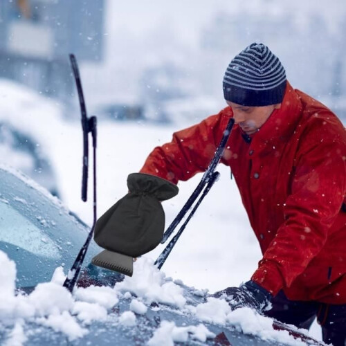 Ice Scraper - Not specified - Model with Glove - Heated Lining - Plastic Scraper - Black 2