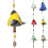 Bird-shaped wind chime, unique style, hand-painted, home decor, white 4