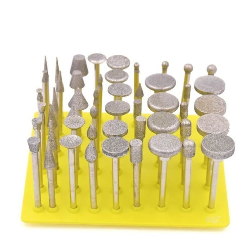 50pcs Diamond Bits Rotary Burrs / 3mm Drill Bits for Dremel / Tool Accessories 1
