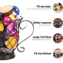 Kahvikapseliteline, Dolce Gusto -kapseliteline, Nespresso-kapseleiden säilytysteline - suuri kapasiteetti