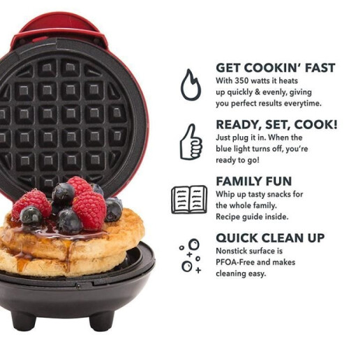 Mini multifunctionele wafelmaker 350W 220V bakmachine voor kinderen 1
