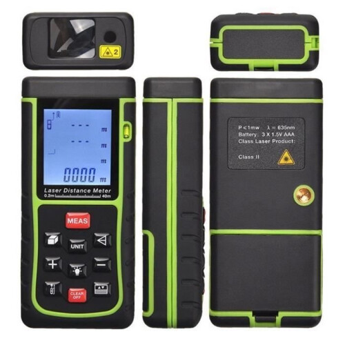 Laser rangefinder 0.05 to 40m LCD Digital laser distance meter 2
