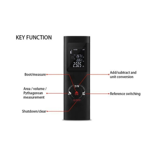 TEMPSA Mini Laser Afstandsmeter 0,05 tot 40 m LCD Waterdicht Digitale Lasermeter 1
