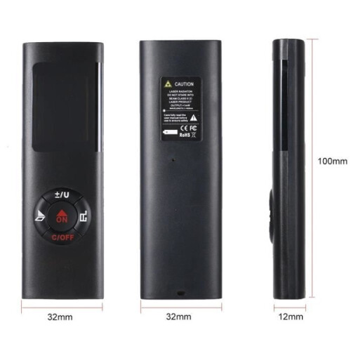 TEMPSA Mini Laser Afstandsmeter 0,05 tot 40 m LCD Waterdicht Digitale Lasermeter 2