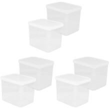 6Pcs Transparent Bread Organizer Sealed Food Box for Picnic Use
