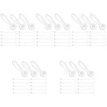 500Pcs White Plastic Clothing Price Tag Fasteners Hanging Tag Loops