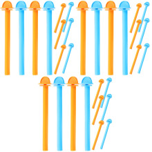 30Pcs Multi-Color Plastic Bird Perches Parakeet Parrot Cage Stand Toys