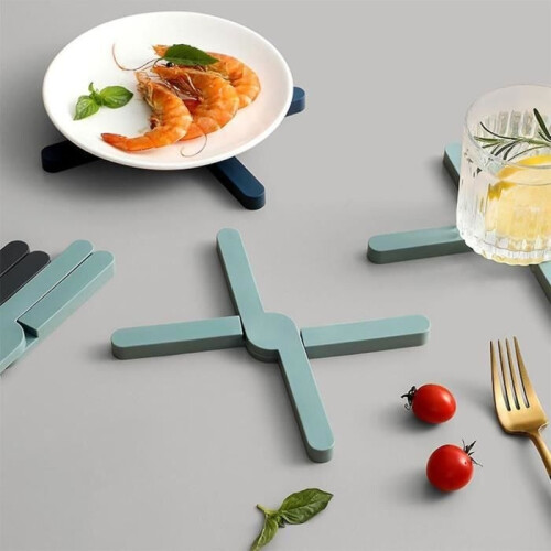 Trivet - Not specified - Set of 4 - Thick silicone - Foldable - 20 cm diameter 2