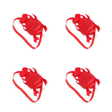 4St Kinder Strandtas Mesh Rood Lobster Opbergen
