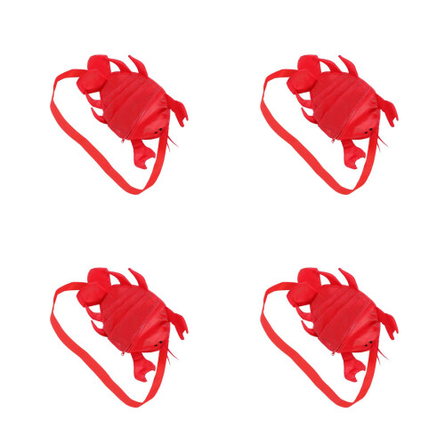 4St Kinder Strandtas Mesh Rood Lobster Opbergen