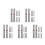 40Pcs Sewing Gauge Ruler Aluminum ABS Multi Color for Precise Quilting 1