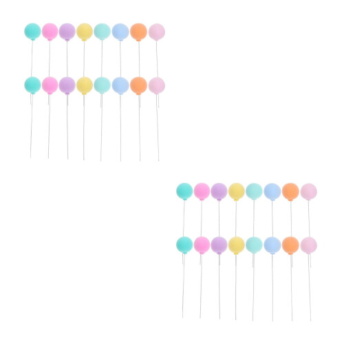 32St Multicolor Ballon Cake Prikker Voor Verjaardagsfeest Decor