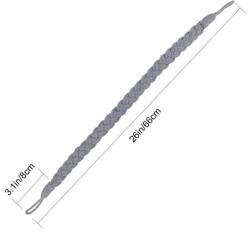 Curtain Tiebacks - 2 Pack - Cotton Rope - Grey - 66 cm Length 1