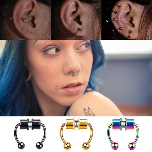Silver Nose Piercing Ring U-Shape 2