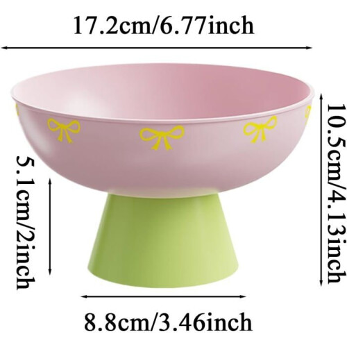 Fruit plate, dried fruit tray with drain, creative draining basket desktop decoration, Pink 1