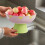 Fruit plate, dried fruit tray with drain, creative draining basket desktop decoration, Pink 5